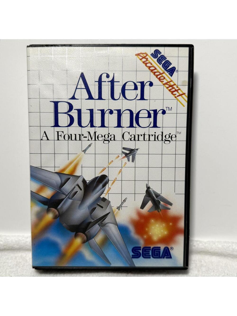 After Burner Sega Master System Four-Mega Cartridge Instruction Manual 1988 Game